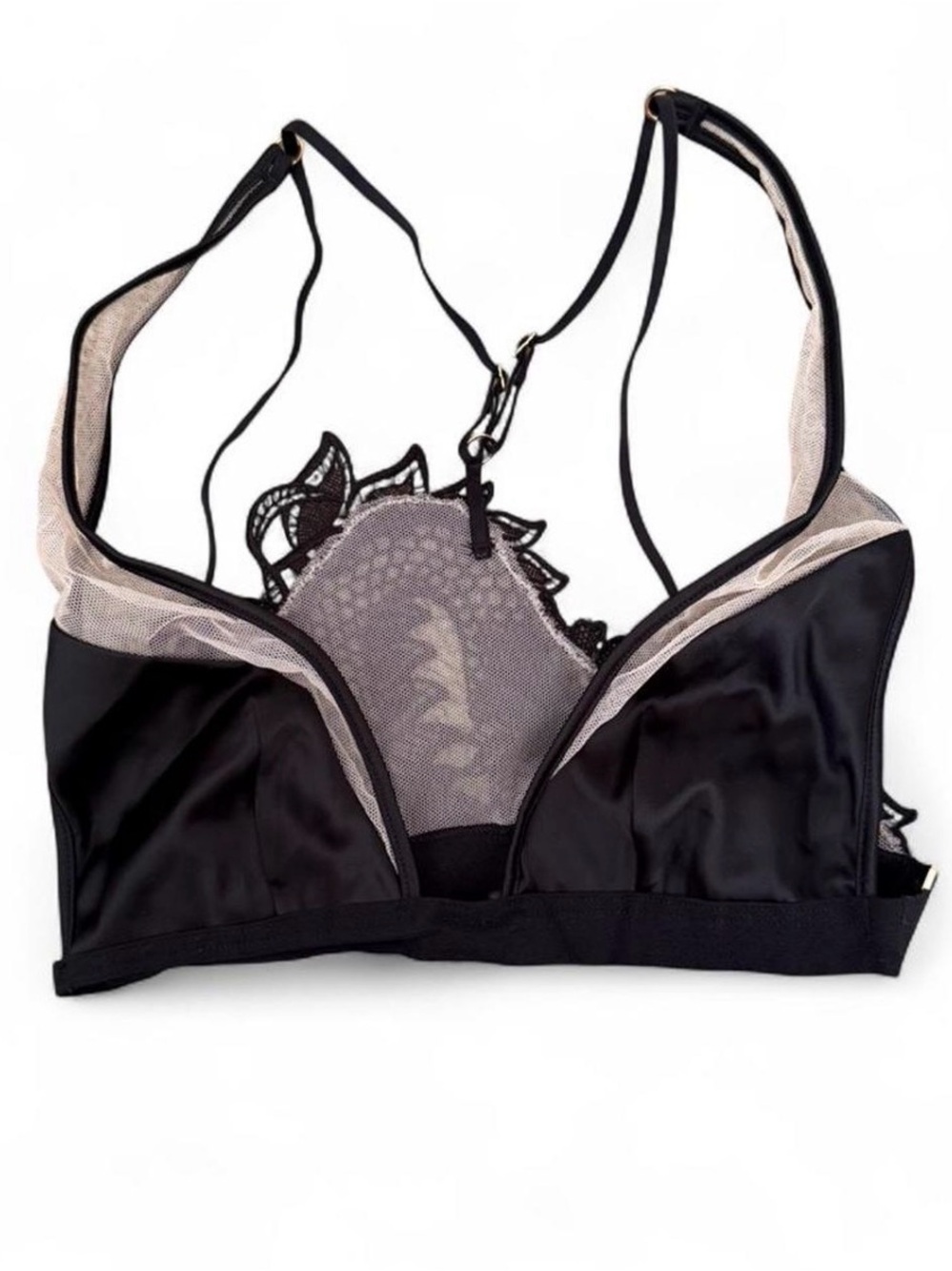 Victoria's Secret Black Lace-Back Mesh Bralette